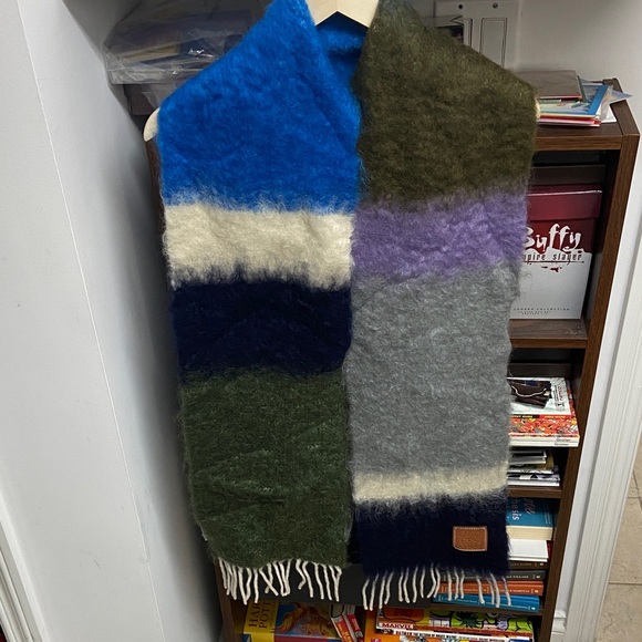 Loewe Accessories - Loewe Color Block Mohair/Wool Blend Scarf